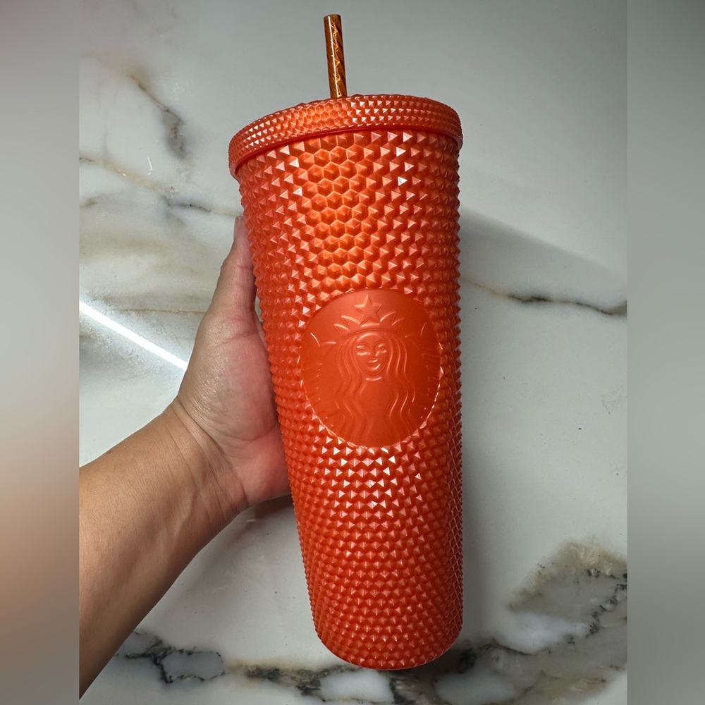 Starbucks Bright Orange Venti Studded Tumbler